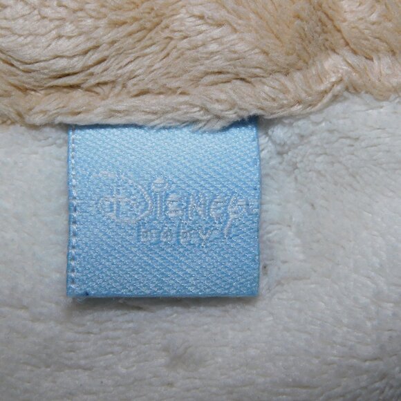 Disney Baby Winnie the Pooh Hugs Cream Tan Embroidered Fleece Blanket 30" x 40" - Picture 3 of 7